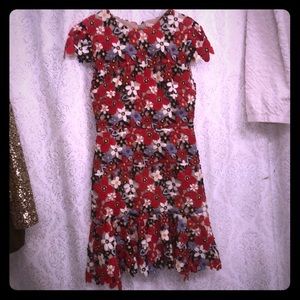 Alice and Olivia sz 6 flower pattern dress
